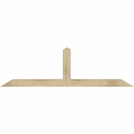 Ekena Millwork Portland Rough Sawn Timber Gable Bracket, Douglas Fir, 72"W x 21"H x 4"D x 4"F, 7/12 Pitch GBW072X21X0404POR00RDF